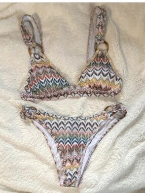 Multicolor Chevron Bikini Set